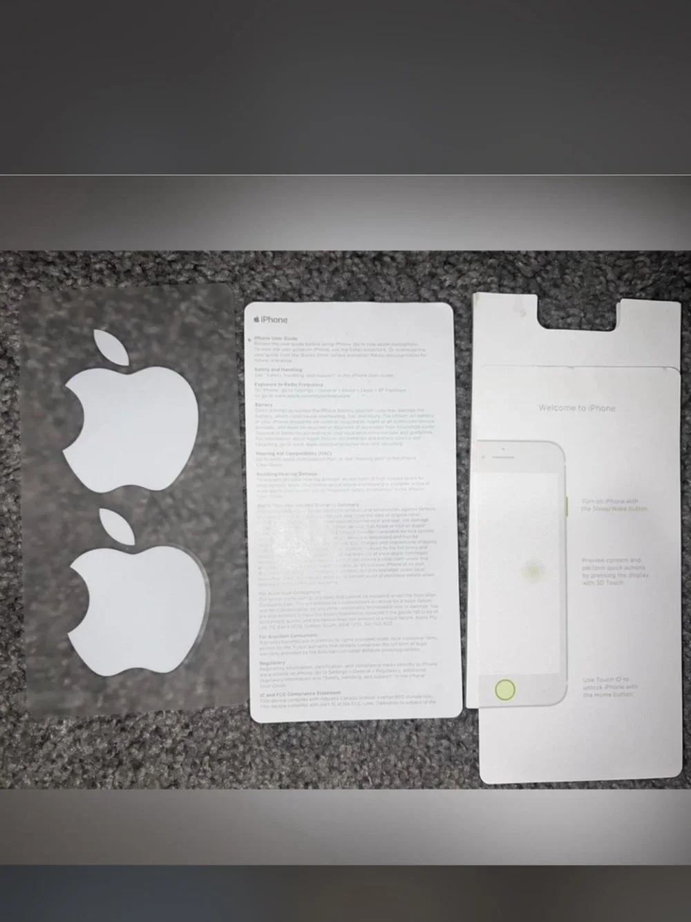 Cell phone documentation and stickers